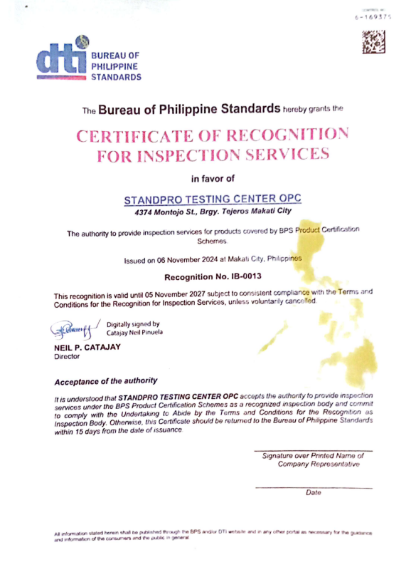 Accreditation Certificate 1
