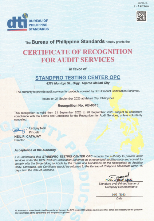 Accreditation Certificate 2