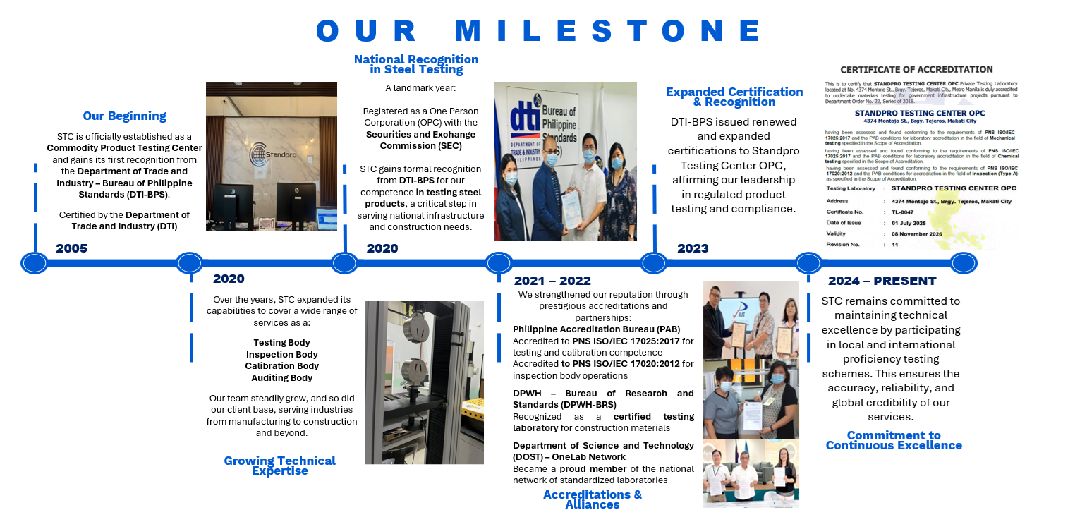 Company milestones infographic